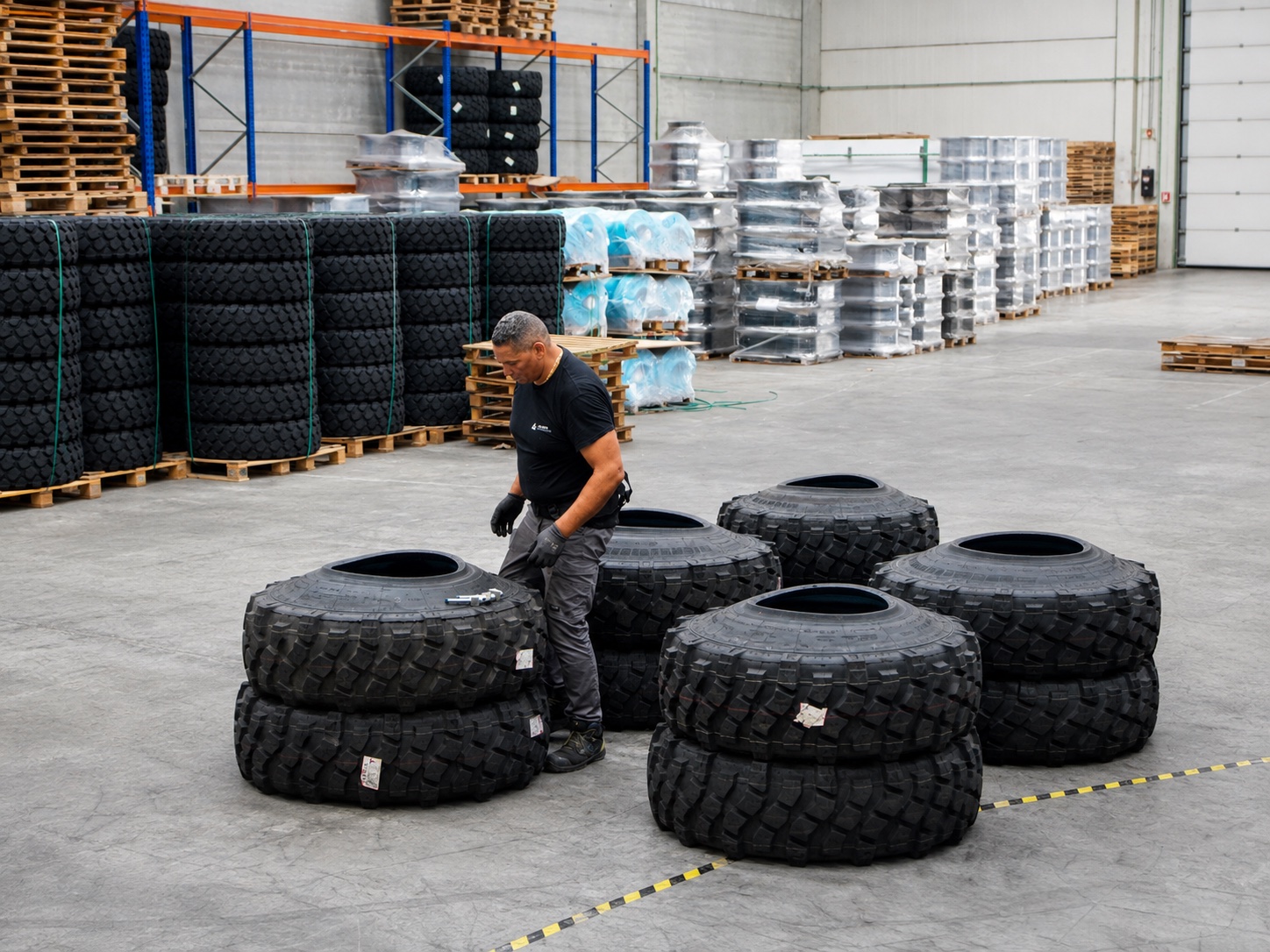 Atlantic Data Center technician among special-purpose wheel systems prepared for production